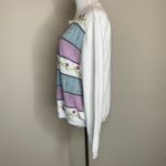 Cottagecore Floral Pastel Cardigan Sz Large Purple Blue Photo 2