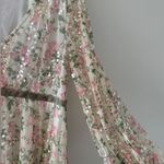 Mac Duggal Embellished Floral Print A Line Dress in White Multi 16 Photo 11