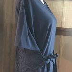 Ava & Viv Ava Viv blue size XLarge womens short sleeve top ties in back Photo 4