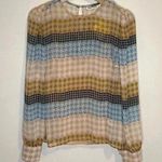 Roller Rabbit NWT Houndstooth Chiffon Blouse Photo 0