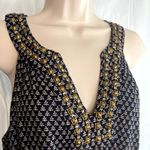 Lucky Brand Studded Sleeveless Dress Western Flair Size MD Vneck Edgy Blue Photo 1