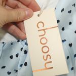 Choosy Light Blue Satin Polka Dot Dress Size Small Photo 4