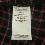 Time And Tru Black Plaid V-Neck Mini Dress with Ruffles and Tie Neckline Sz XL Photo 7