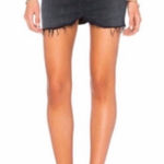 Womens‎ MOTHER Denim The Scared Slit Mini Skirt In My Wildest Ride Sz 26 Black Photo 0