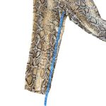 ZARA  snakeskin with yellow stripe lightweight‎ pants. Women's Large EUC Photo 5