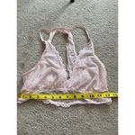 Anthropologie floreat vneck pink lace racerback adjustable strappy bralette L Photo 8