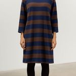 ICHI ANTIQUITES Made in Japan 100% Wool Striped Sweater Dress Brown Size undefined Photo 0