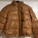 Generation Love Women’s Camel Brown Vegan Puffer Jacket Size M New Photo 1