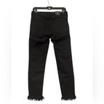 Just Black NWT,  Black Mid Rise Cropped Skinny Jean Fringe Hem, Sz 29 Photo 4