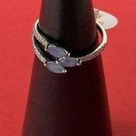 Bomb Party RBP7446 “Stars Abound” LC Blue Sapphire on Rhodium Size 6 Ring NWT Photo 0
