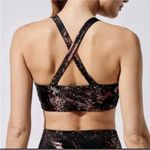 Carbon 38 Art Foil Rose Gold Splatter Cross Back Bra sz XS Photo 2