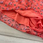 Kimchi Blue  Coral‎ Floral Pattern Shirred Waist Smocked Shorts Romper Size M Photo 1