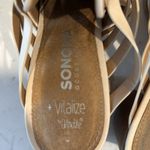 Sonoma Vitalize cream western bohemian almond toe mules stacked heel size 7 Photo 8