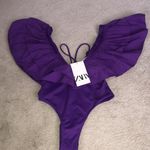 ZARA One Piece Swimsuit Plunge Neckline Small NWT Photo 6