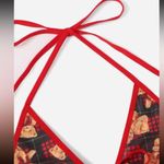 SheIn Romwe Bear Print Black Red Cut Out Tie Teddy Bodysuit Large Photo 3