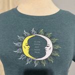 NIKXIE Los Angeles Women Dark Blue Bohemian Moon & Sun Hippie Cropped Top Sz XL Photo 4