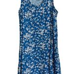 Draper James  Colorful Blue/White "Blue Shadow" Floral Nightgown/Lounge Dress Photo 0