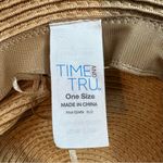 NWOT Time and Tru Wide Brim Straw Floppy Packable Summer Beach Hat, OS Tan Photo 8