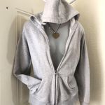 Y2K grey full zip hoodie jacket sweatshirt jacket streetwear slouchy baggy Gray Size M Photo 1