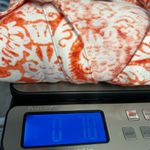 Rebecca Malone Orange and White Patterned Blouse Photo 9