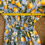 Anthropologie  Somerset Tiered Maxi Dress in Iris Blue with Lemons - Size XS Photo 10