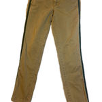 Chino by Anthropologie Relaxed Olive Green Chinos w/ Velvet Trim Photo 0