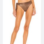 NWT Devon Windsor Swim x Alexis Rose Gold Bikini Brown Size L Photo 1