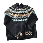 Croft & Barrow  women's size small blue turtleneck Christmas Sweater Photo 0