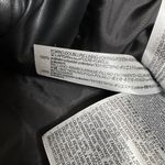 ZARA  Faux Leather Full Zip-Up Black Hooded Puffer Gilet Jacket Women's Size XS Photo 10