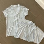 Eberjay Eberjey Gisele Blue Short Sleeve and Crop Pants Pajama Set Photo 4