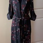 NEW....KENZIE long, lightweight floral trench. Black Photo 2