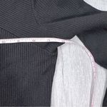 INC  Black Mock Neck Chest Cut Out Ribbed Top XS Photo 3