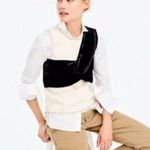 J.Crew Collection Natural Denim Top with Velvet Overlay 000 Photo 0