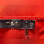 THML  Red Tank Blue/white Embroidery, Crossover Back, Womens X-Small Photo 5