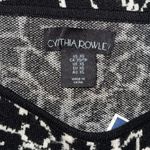 Cynthia Rowley Knit Sweater Dress Black & White Floral Print Women’s XS NEW Photo 8