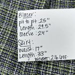 Vintage 18W J.G. HOOK 2 Piece Suit 80's | Jacket & Pleated Skirt Plaid Tweed Black Photo 12