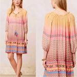 Anthropologie  Tanvi Kedia Blushed Spectrum Sunset  Beaded Peasant Dress Photo 1