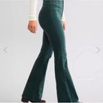 We The Free Free People Green Flare Corduroy Pants sz 30 Photo 1