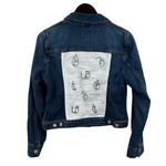 Banana Republic  Denim Jacket Hand Painted Faces Back Size Small Photo 0