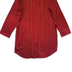 Ralph Lauren Lauren Red White Stripe Cotton Pajama Nightgown Shirt Dress Medium Photo 6