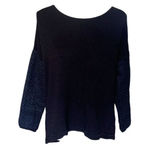 Generation Love  Black Pullover Wool Blend Sweater S/XS Textured Sleeves High Low Photo 0