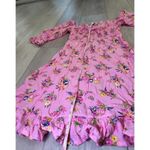 Faithfull the Brand Faithful the Brand sage mini dress in pink Juliette floral smock flowy size 2 xs Photo 8
