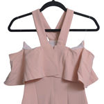 Nookie  Hermosa Midi Dress Blush Pink Ruffle Cross Bodycon S New Photo 5