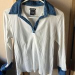 Willi Smith Will Smith White and Blue Long Sleeve Shirt large Photo 0