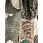 XCVI Dutchman V Neck Mahogany Waffleknit Green Cream Long Sleeve Blouse Medium Photo 3