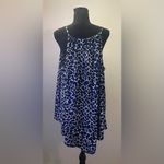 First Love - Navy and White Leopard Tank Top Size 3X Photo 3