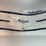 Madewell  White and Black Striped Tank Top Photo 5