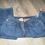 Carhartt | Women's Plaid Flannel Lined Jeans Medium Blue Light Wash SZ. 14x30 Photo 2