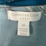 Charter Club Floral Top Womens 2X Long Length Stretch Mature Workwear Casual Photo 1