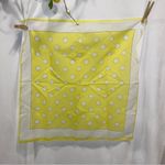 Funky vintage lemon 🍋 yellow white dotted scarf 70’s Photo 3